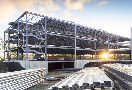 Modern Çelik Yapı Bina Galvanizli Endüstriyel Çelik Depo İnşaatı