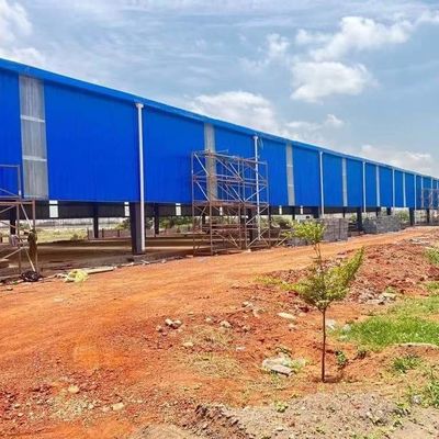 Boyalı veya galvanizli H çelik çerçeve ile yalıtılmış prefabrik çelik atölyesi