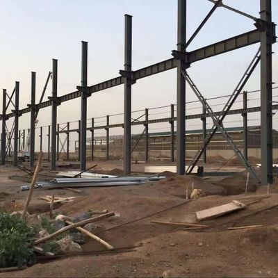 CE Prefab depo binası galvanizli ekonomik kaynaklı H tipi çelik