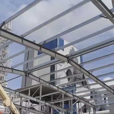 Özel sıcak galvanizli prefab çelik yapı atölyesi inşaatı