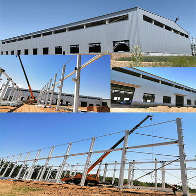 Q235 Çelik Yapı Bina Paslanmaz Boya Hazırdan Yapılmış Metal Çerçeve