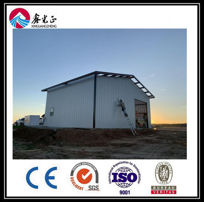 Q345B Pencere Yukarı PVC'li Çelik Depo Prefabrikasyon Çelik Yapı Atölyesi