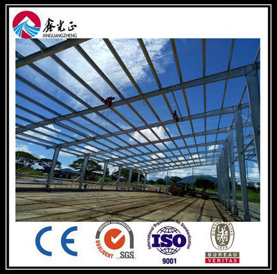 Q345B Pencere Yukarı PVC'li Çelik Depo Prefabrikasyon Çelik Yapı Atölyesi