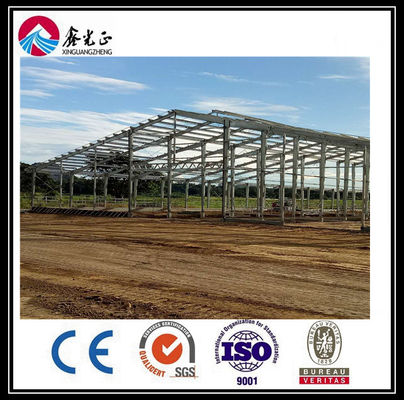 Q345B Pencere Yukarı PVC'li Çelik Depo Prefabrikasyon Çelik Yapı Atölyesi