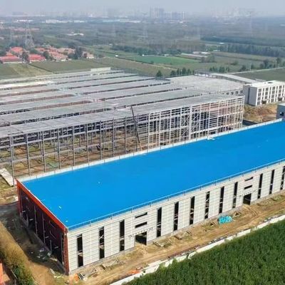 Korozyona dayanıklı prefabrik metal depo binası OEM Portal çerçeve ile