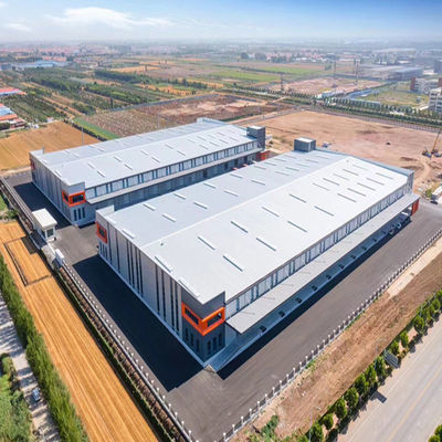 Uzun Uzaylı 5-16 mm Flange Çelik Yapı Daha Düşük İşgücü Maliyetiyle Depo Bina