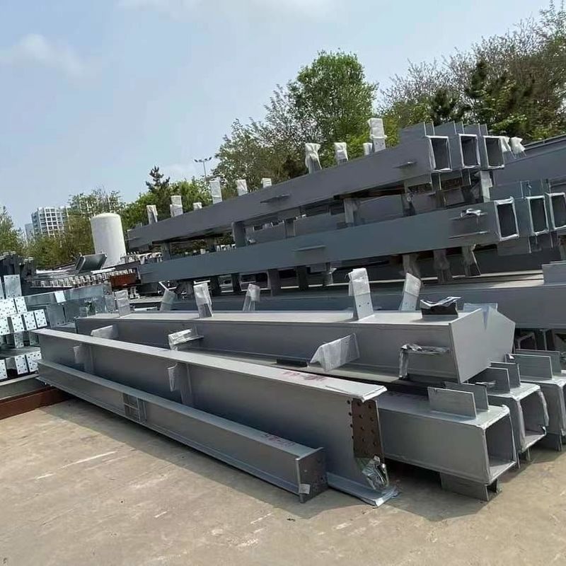 Çelik depo atölyesi inşa etmek için çelişmiş veya galvanizli çelik sütun ve çelik kiriş