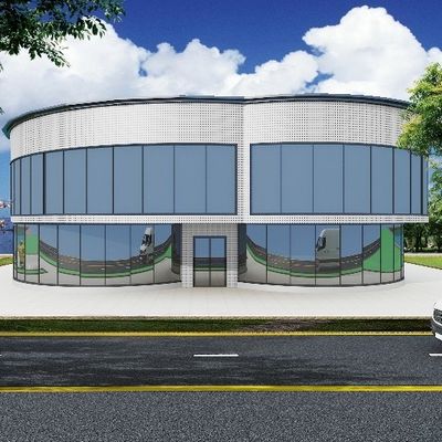 OEM Çelik Yapı Sergi Salonu Geri Dönüştürülebilir Çelik Depo Binaları