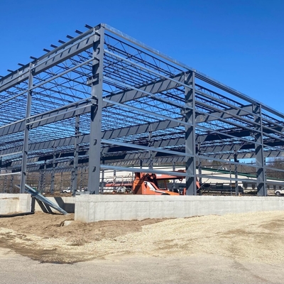 Modern Çelik Yapı Bina Galvanizli Endüstriyel Çelik Depo İnşaatı