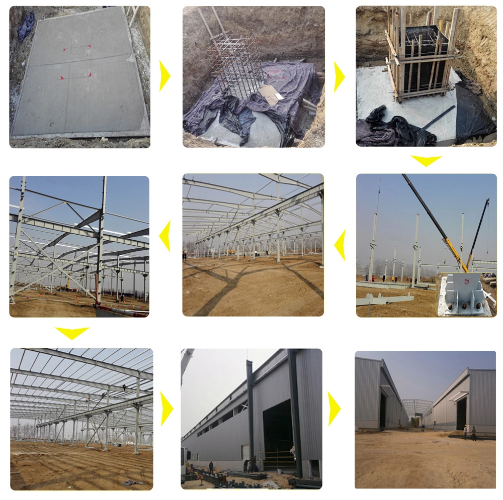 Q235 Çelik Yapı Atölyesi Prefab Metal Depo SGS Sertifikası 9