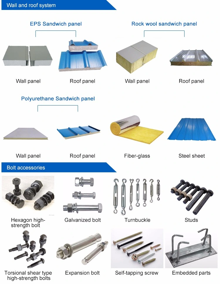 Boya Çelik Yapı Bina OEM Prefabrik Çelik Yapı Depo 2