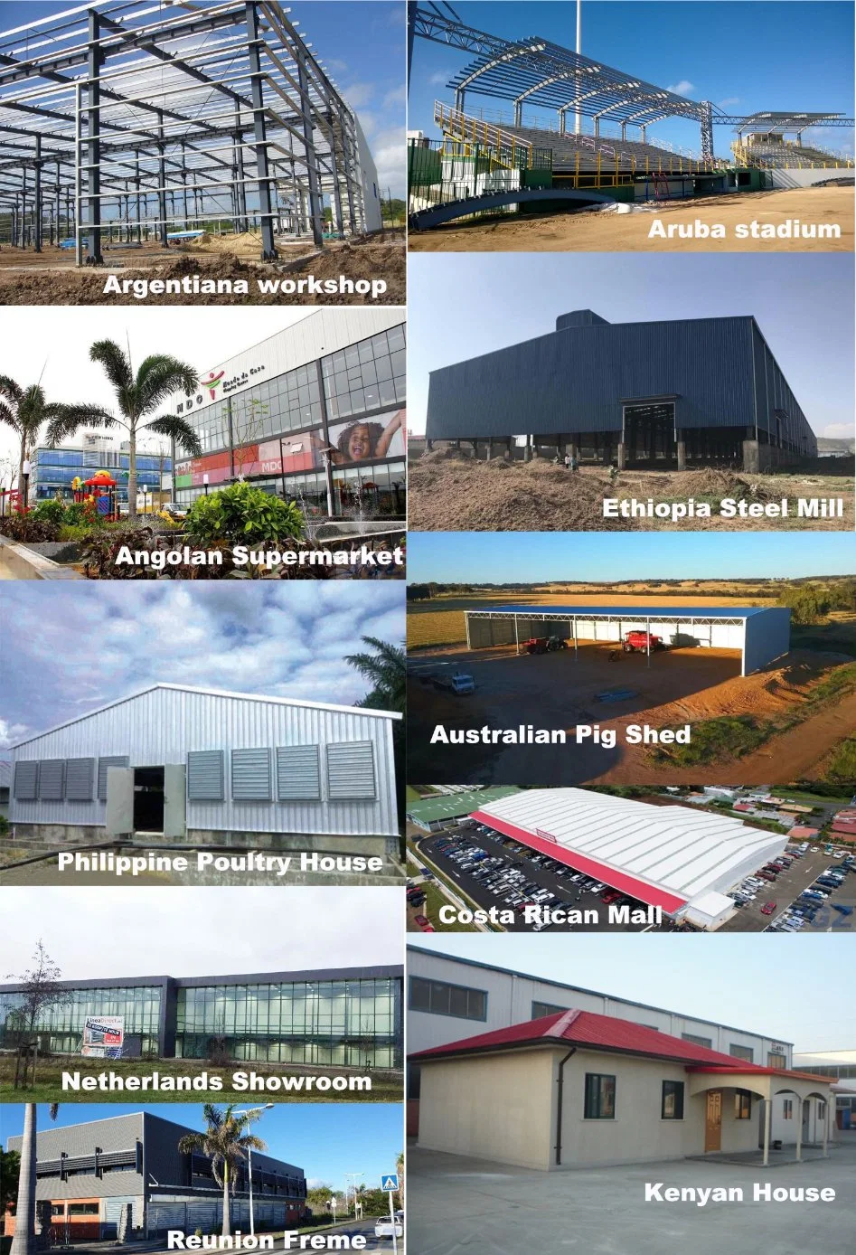 Gable Frame Light Steel Structure Metal Building Satılık prefabrik depo 1